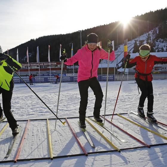 Training im Kinderlanglaufpark Ramsau (Foto: Herbert Raffalt)