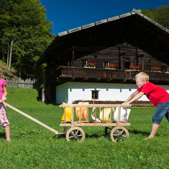 Bregenzerwaldhaus im Österreichischen Freilichtmuseum Stübing (Foto: Harry Schiffer)