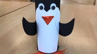Pinguin aus Klopapierrolle
