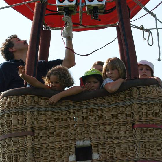 Ballonhotel Thaller, Fesselballonstart